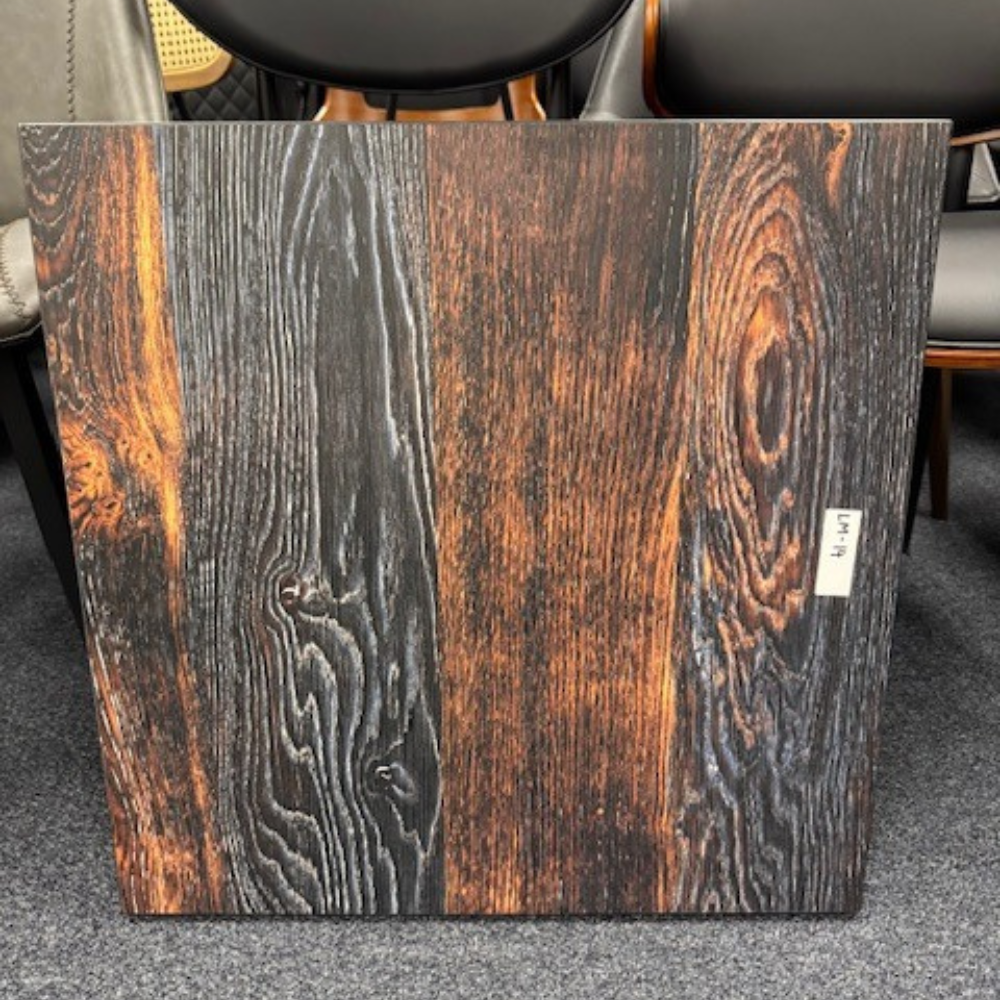 Charred Oak Woodgrain Effect Melamine Restaurant Table Top