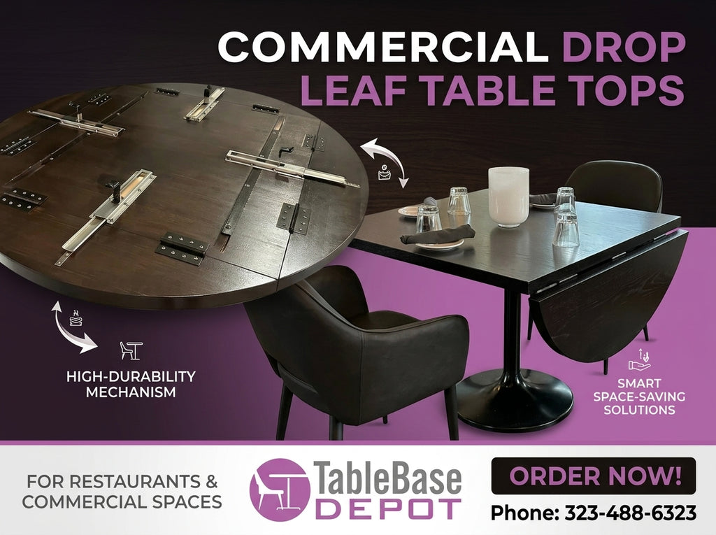 Drop Leaf Flip Top Oak Restaurant Table Tops Fully Custom