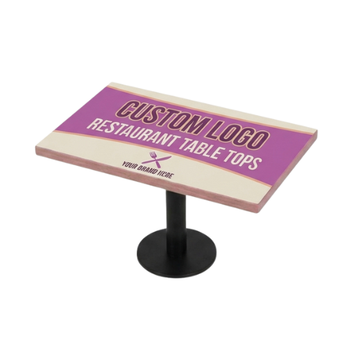 Custom Logo Solid Wood Restaurant Table Tops
