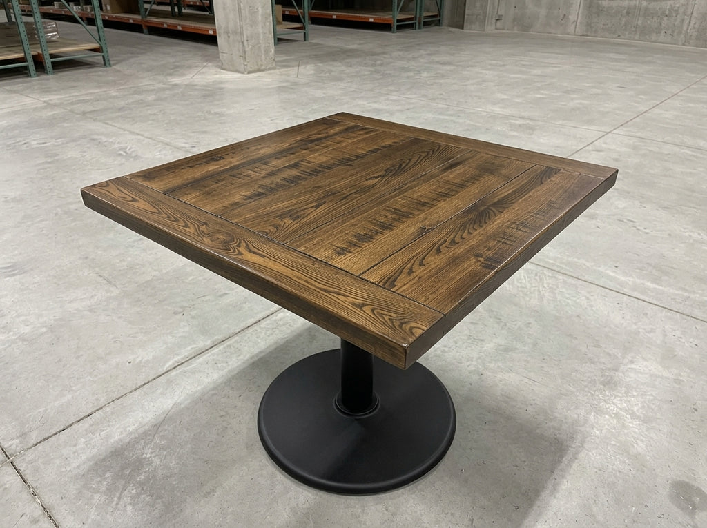 Shabbed Out Saw Cut American Elm Wood Restaurant Tables