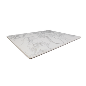 Endurastone White With Gray Marbling Restaurant Table Top In-Outdoor