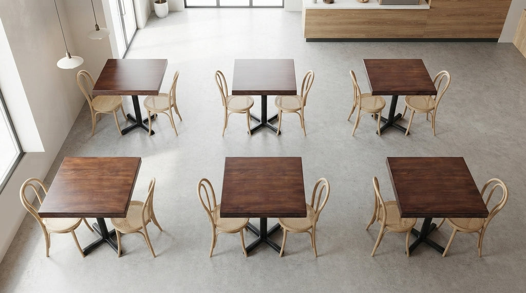 Extra Thick 2inch Solid Ash Walnut Finish Restaurant Table Tops