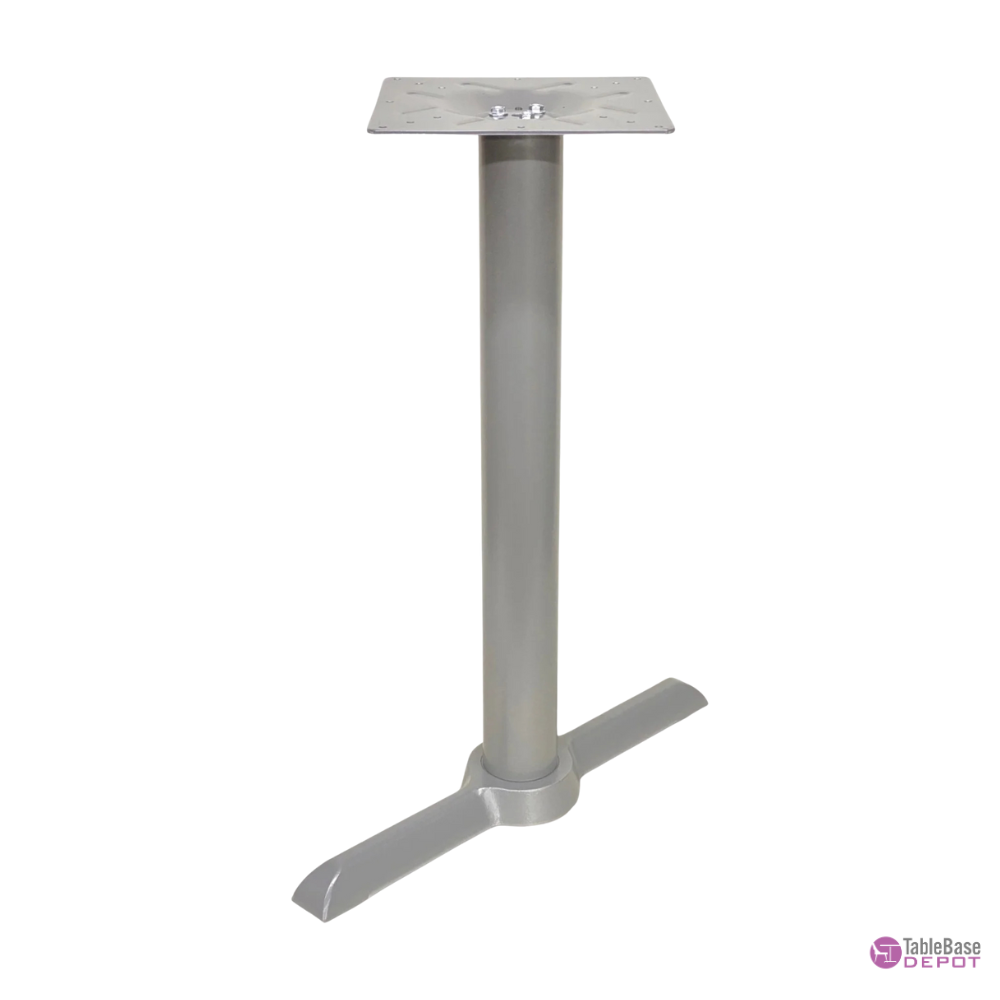 Galvanized Silver Outdoor Criss Cross Classic Table Base