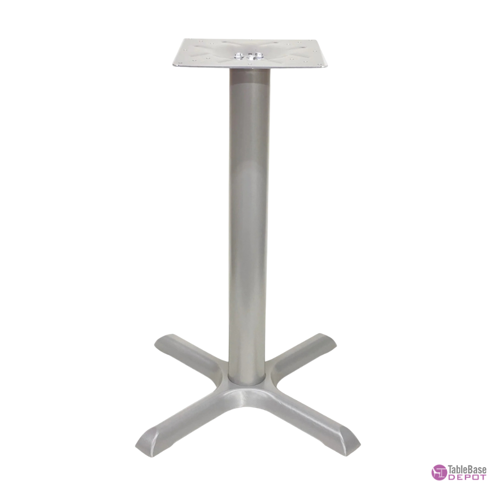 Galvanized Silver Outdoor Criss Cross Classic Table Base