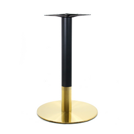 Gold Black Stainless Steel Two-Tone Round Table Base