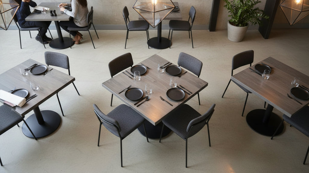 Gray Wash Solid Maple Restaurant Table Tops