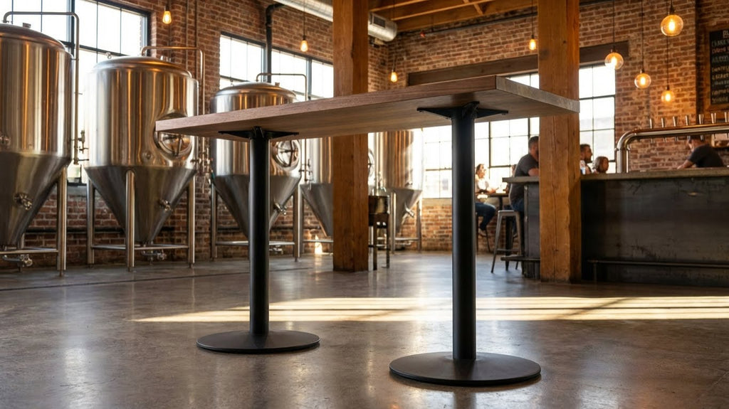 Black Traditional Round Table Base