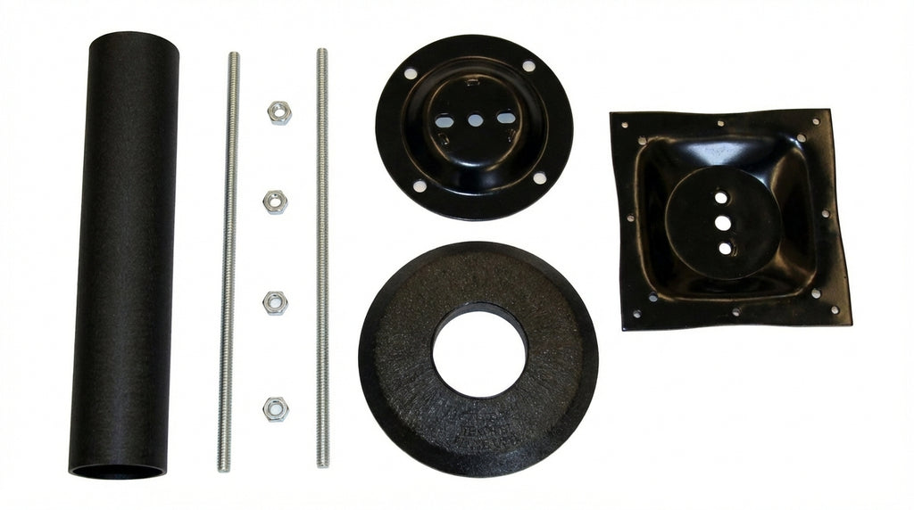 Black Bolt Down Bar Stool Base