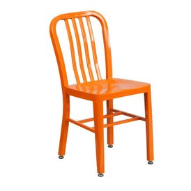 KAli Industrial Orange Galvanized Side Chair