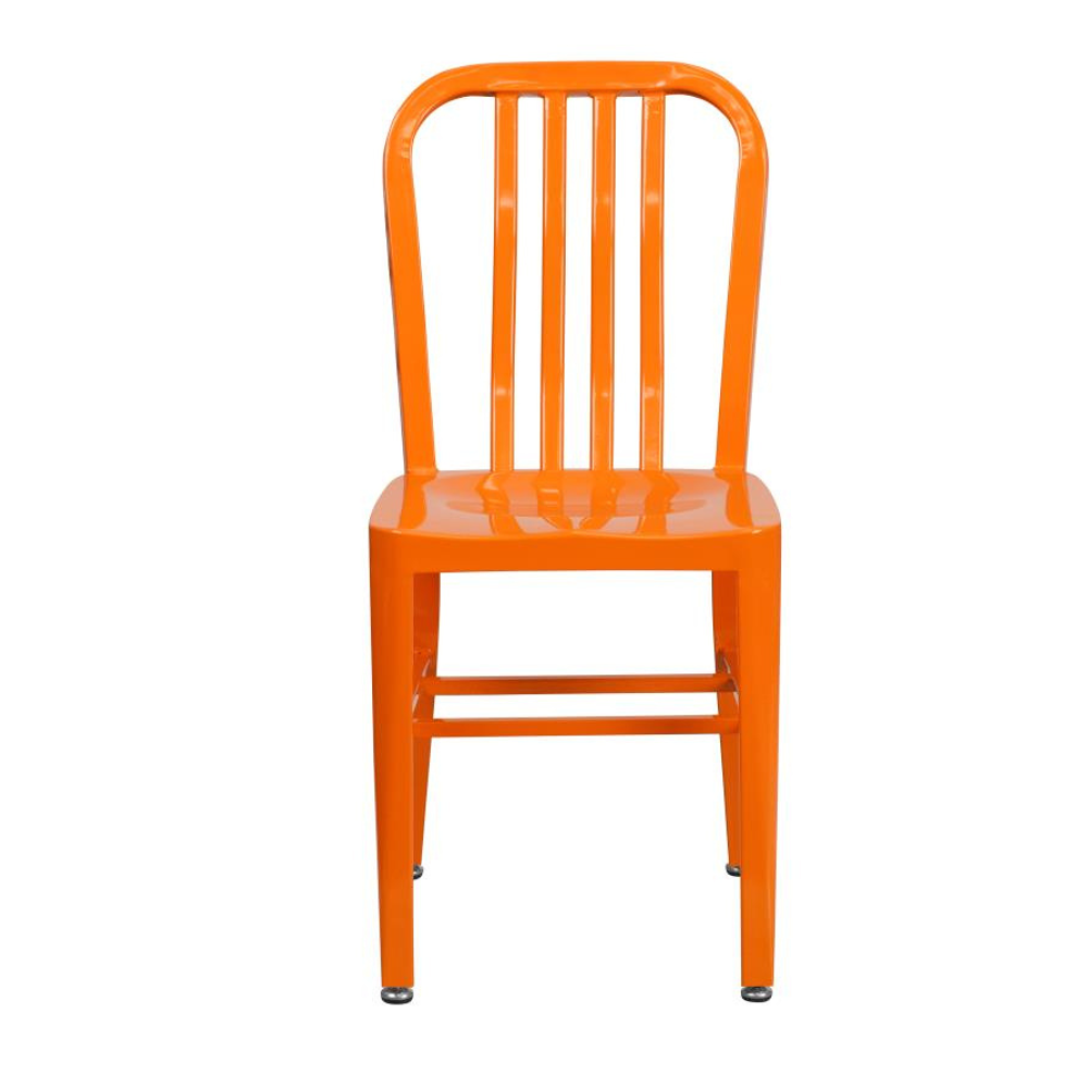 KAli Industrial Orange Galvanized Side Chair