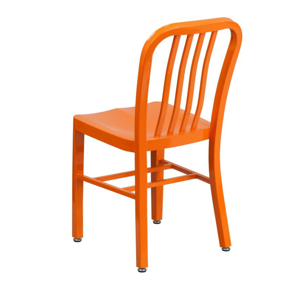 KAli Industrial Orange Galvanized Side Chair