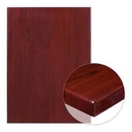 Mahogany Resin Wood Restaurant Table Top Gloss Finish