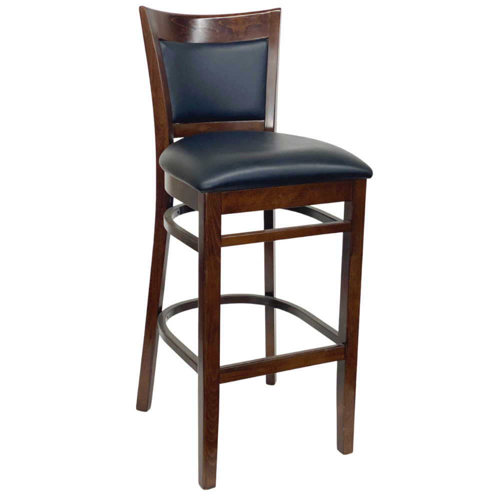 Milanese Milano Wood Restaurant Chair Upholstered Seat and Back