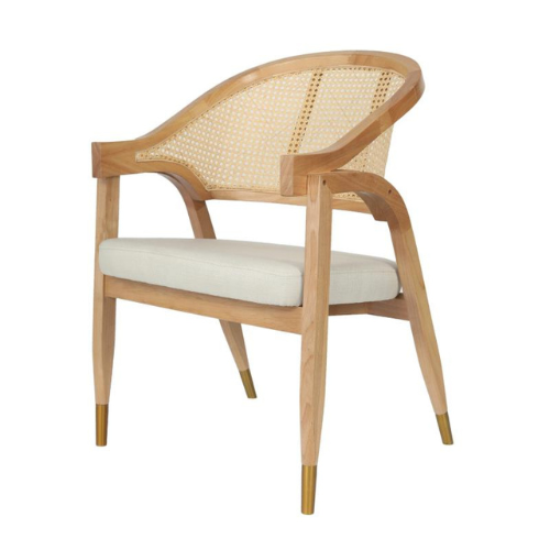 Natural Artisan Rattan Wood Verve Restaurant Dining Arm Chair