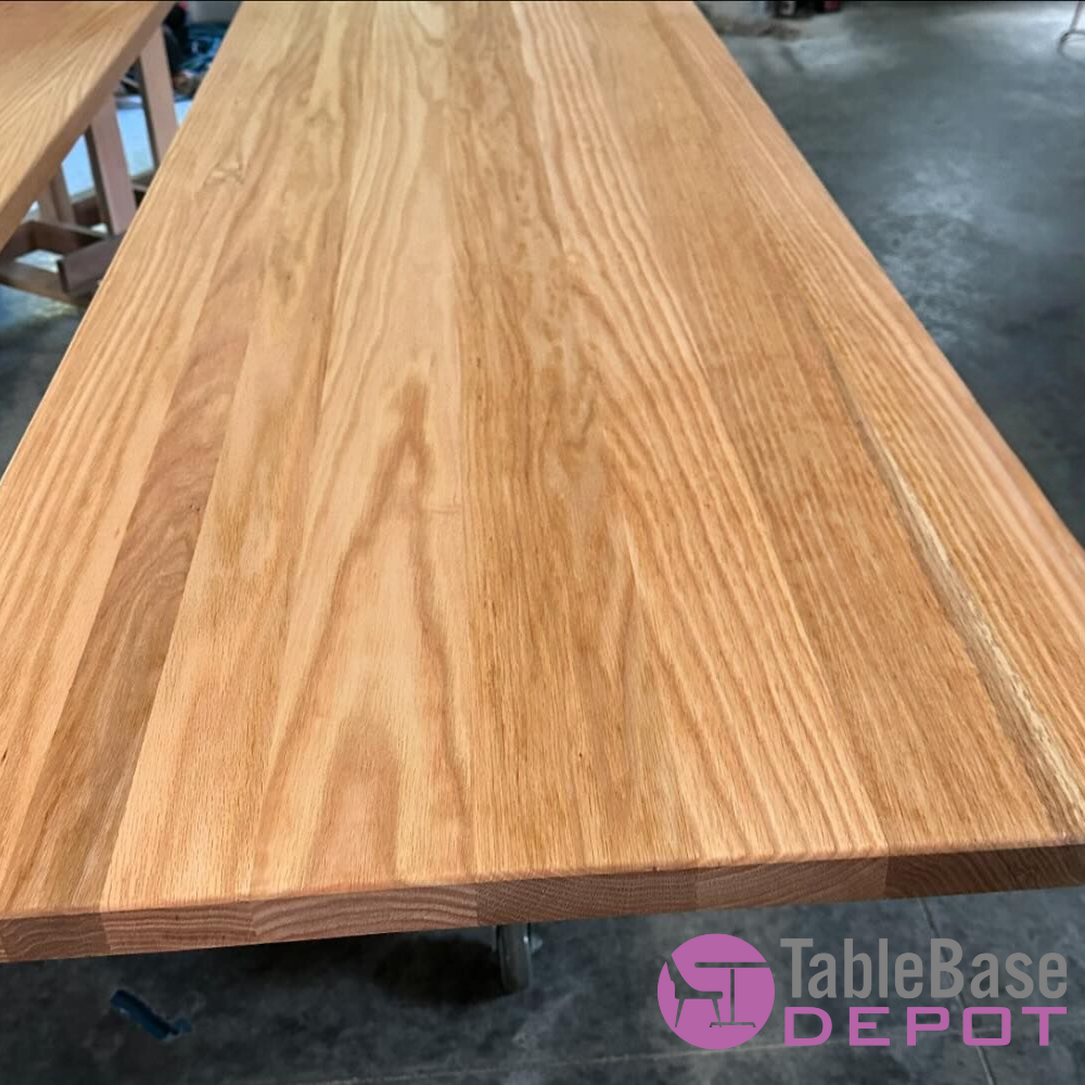 Classic Regular Oak Table Tops Plank Style Custom Size