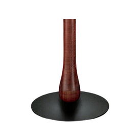 Onion Wood Column Black Traditional Round Table Base