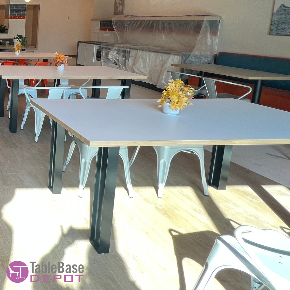 Custom Plywood Edge Banding Detail Laminate Restaurant Table Tops