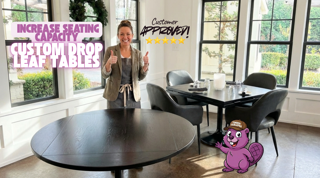 Drop Leaf Flip Top Oak Restaurant Table Tops Fully Custom