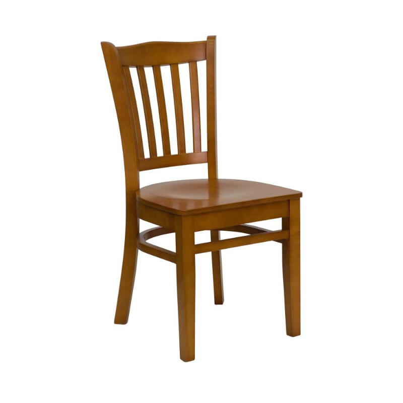 Schiena Verticale Solid Beechwood Restaurant Chair Wood Seat 4 Finishes