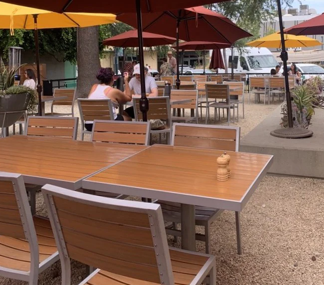 Lanai Outdoor Plasteek Restaurant Patio Tables 6 Color Options