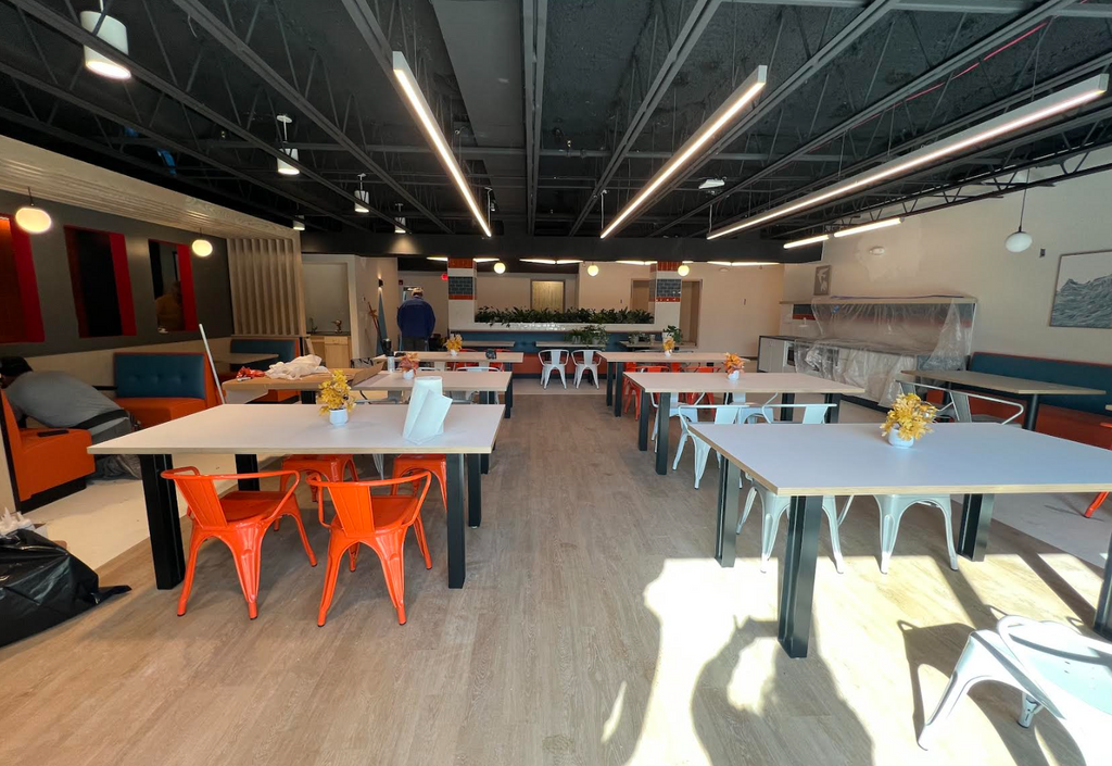 Custom Plywood Edge Banding Detail Laminate Restaurant Table Tops