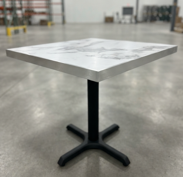 White Marble Style Melamine Restaurant Table Tops