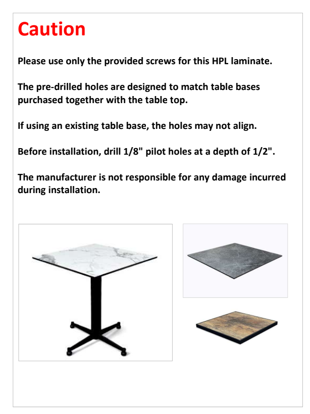 White Corian Restaurant Patio Table 3/4 Thickness Indoor-Outdoor Use