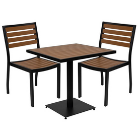 Serene Patio Bistro Dining Table Set with 2 Chairs