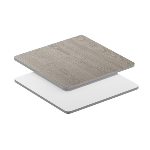 Sleek Nimbus Gray Wood Grain Restaurant Laminate Table Top