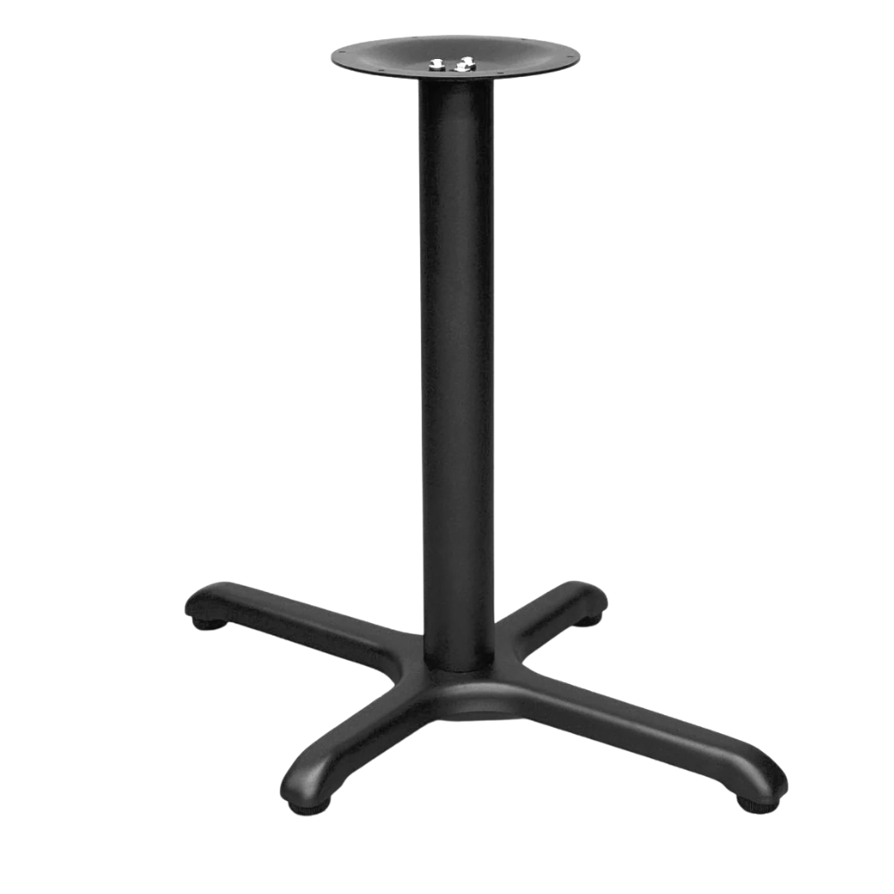SteelCore Black Criss Cross Restaurant Table Base Indoor Outdoor