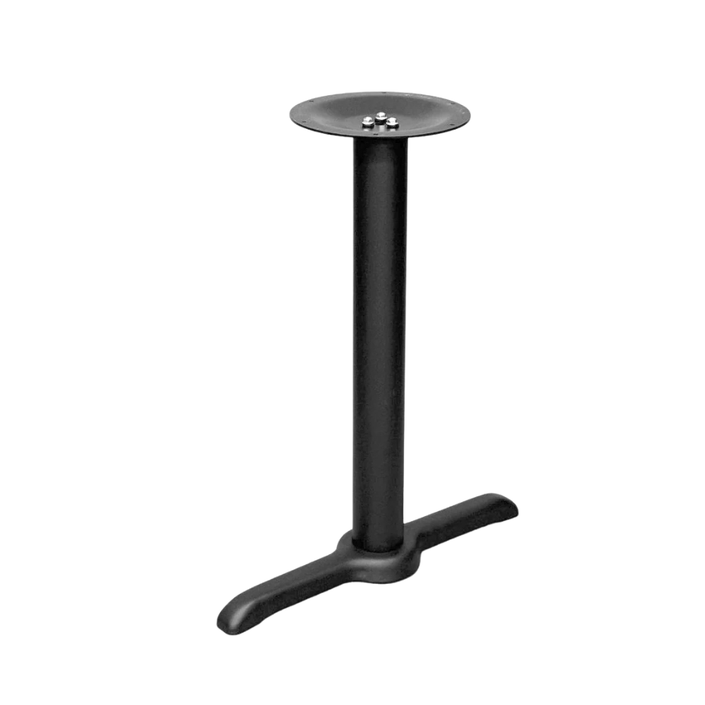 SteelCore Black Criss Cross Restaurant Table Base Indoor Outdoor