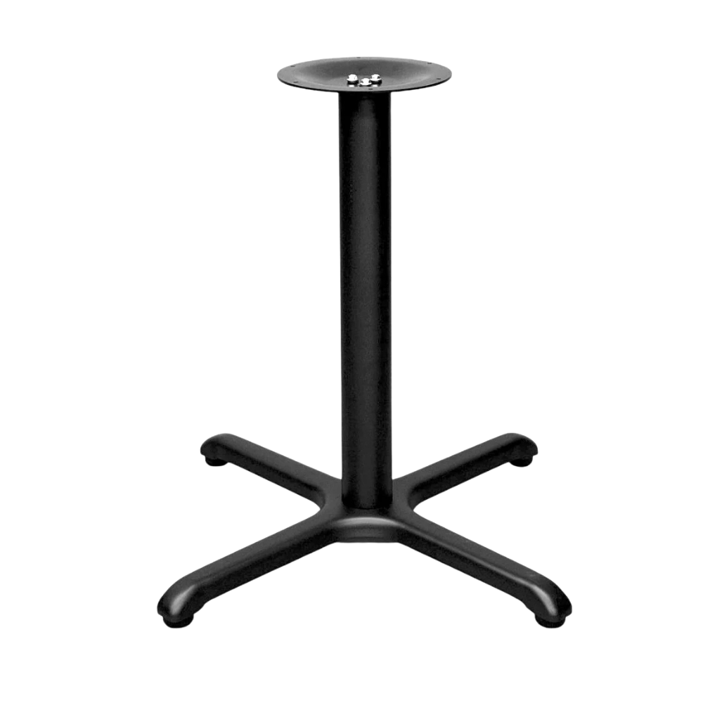 SteelCore Black Criss Cross Restaurant Table Base Indoor Outdoor