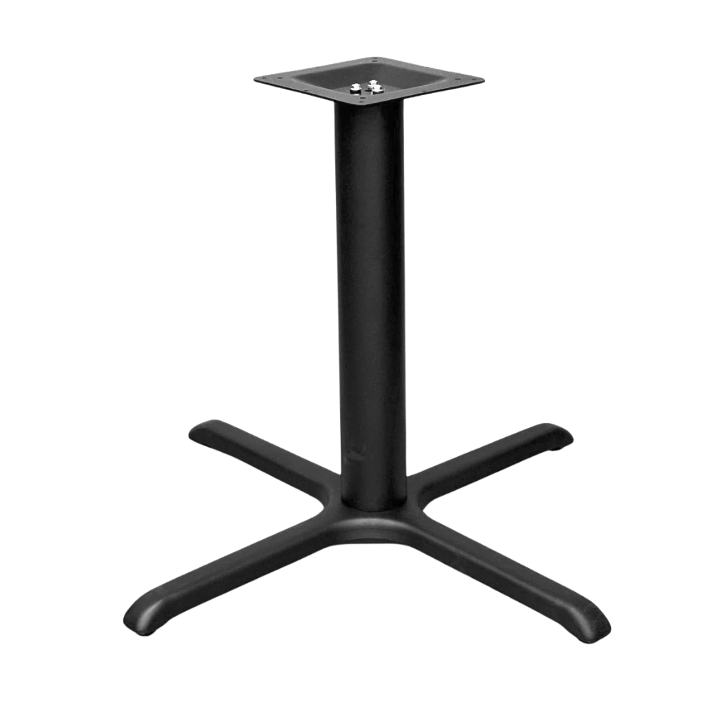 SteelCore Black Criss Cross Restaurant Table Base Indoor Outdoor