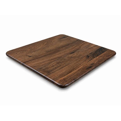 Black Walnut Plank Restaurant Table Top, Rounded Edge with Undercut