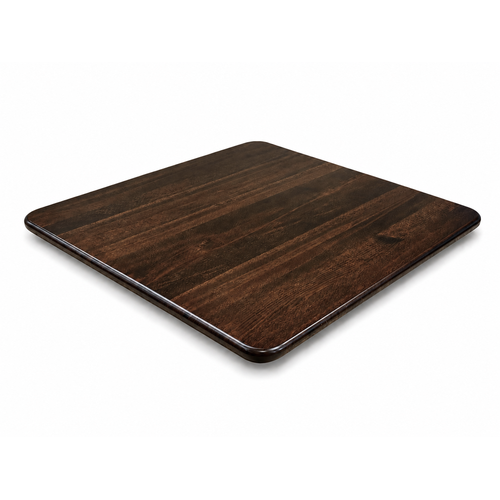 Beechwood Plank Restaurant Table Top, Walnut Finish, Rounded Edge with Undercut