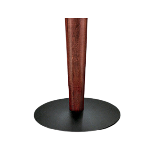 Taper Wood Column Black Traditional Round Table Base