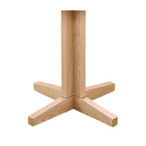 Tapered Cross Wood Table Base
