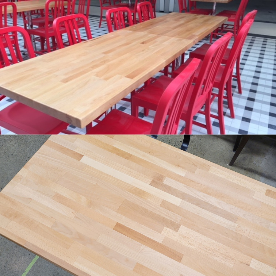 Any Size Beech Wood Butcher Block Table Tops 11 Colors