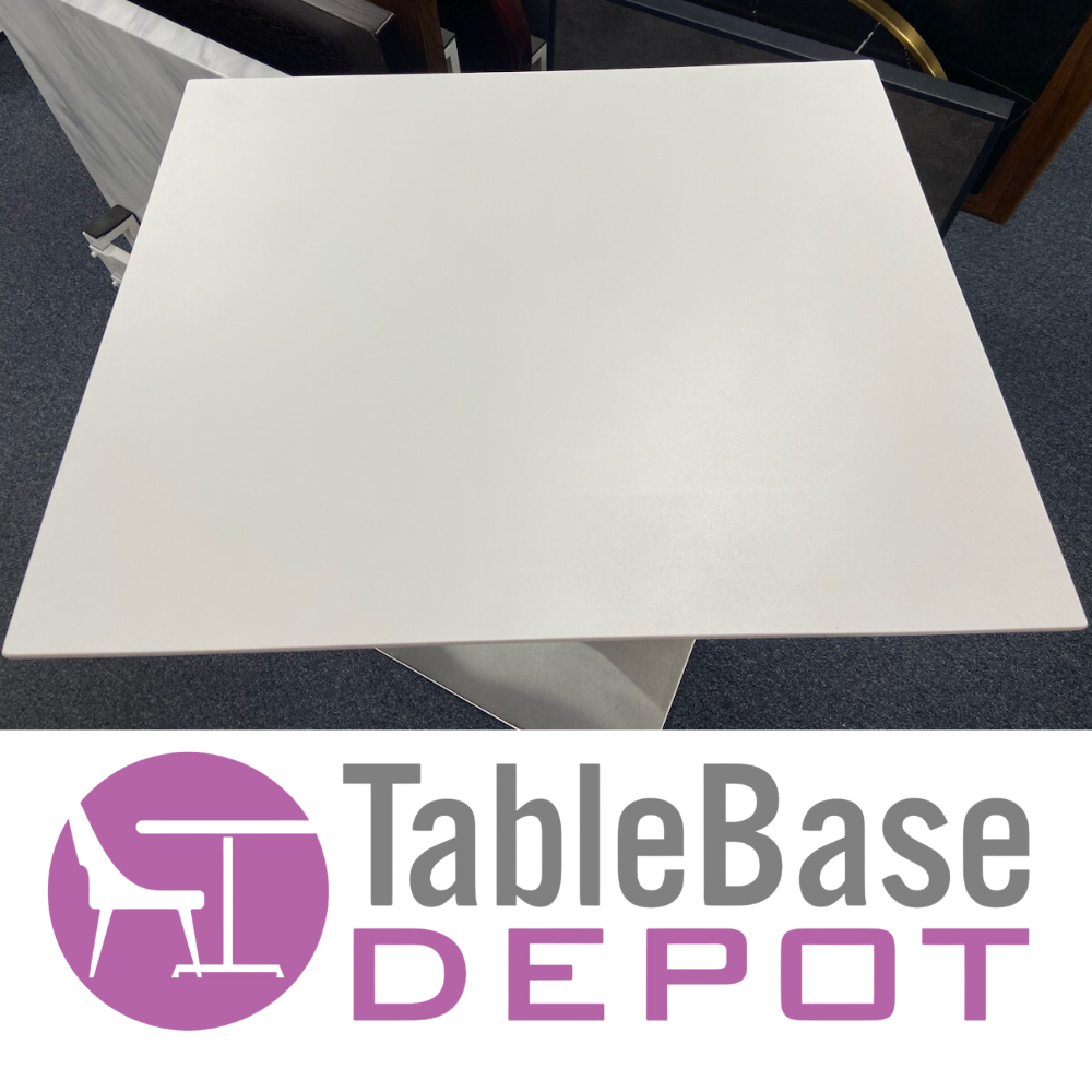 White Engineered Stone Restaurant Patio Table Top