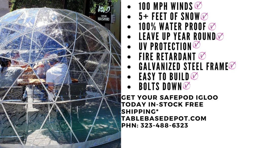 Safe Pod Steel Patio Igloo 4 Person 3M Geodesic Dome Tent Square Zipper Entrance