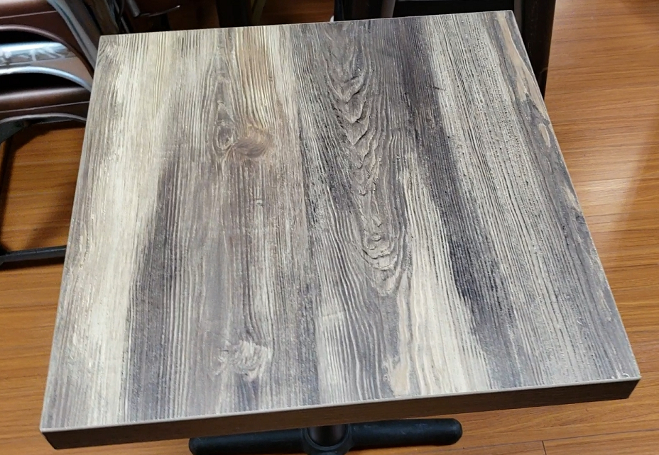 Aged Worn Oak Finish Melamine Table Top