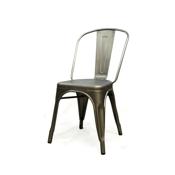 Antique Matte Gun Metal Finish Tolix Chair