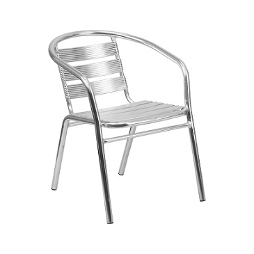 Ariana Polished Aluminum Arm Chair In-Outdoor