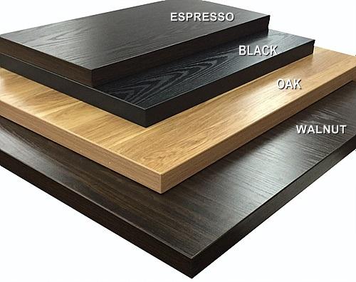 B-Quick Ship Indoor Laminate Table Tops Espresso Walnut Black Oak