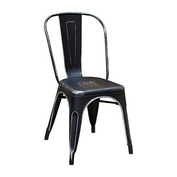 Black Weathered Finish Tolix Chair COMMERCIAL GRADE