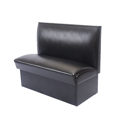 ComfortZone Classic Black Upholstered Restaurant Wall Bench for Commercial Use