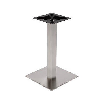 Brushed Steel Square Outdoor Table Base 22