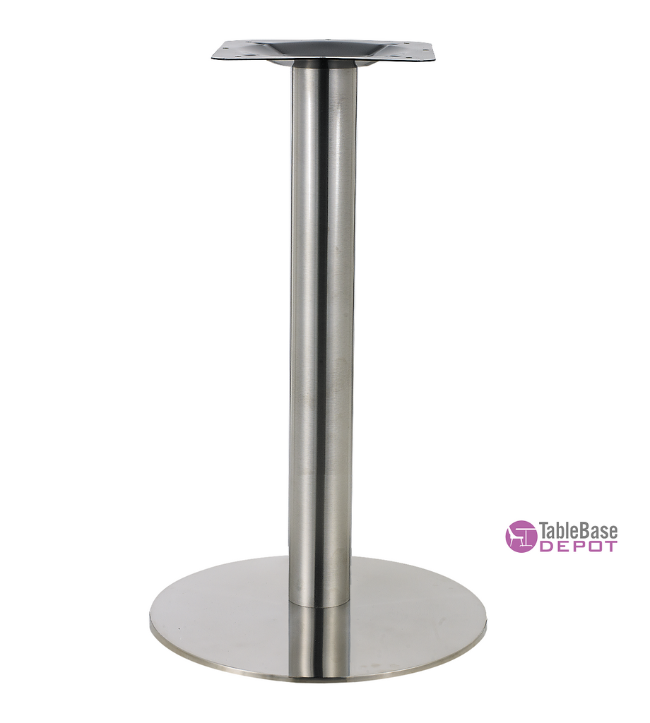 In-Outdoor Galvanized Brushed Steel Finish Table Base