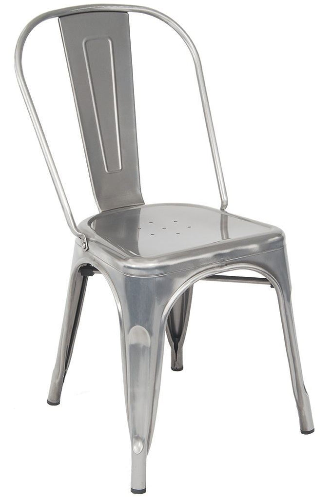 Clear Metal Tolix Chair Indoor