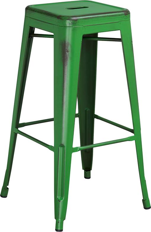 Office Green Weathered Tolix Bar Stool